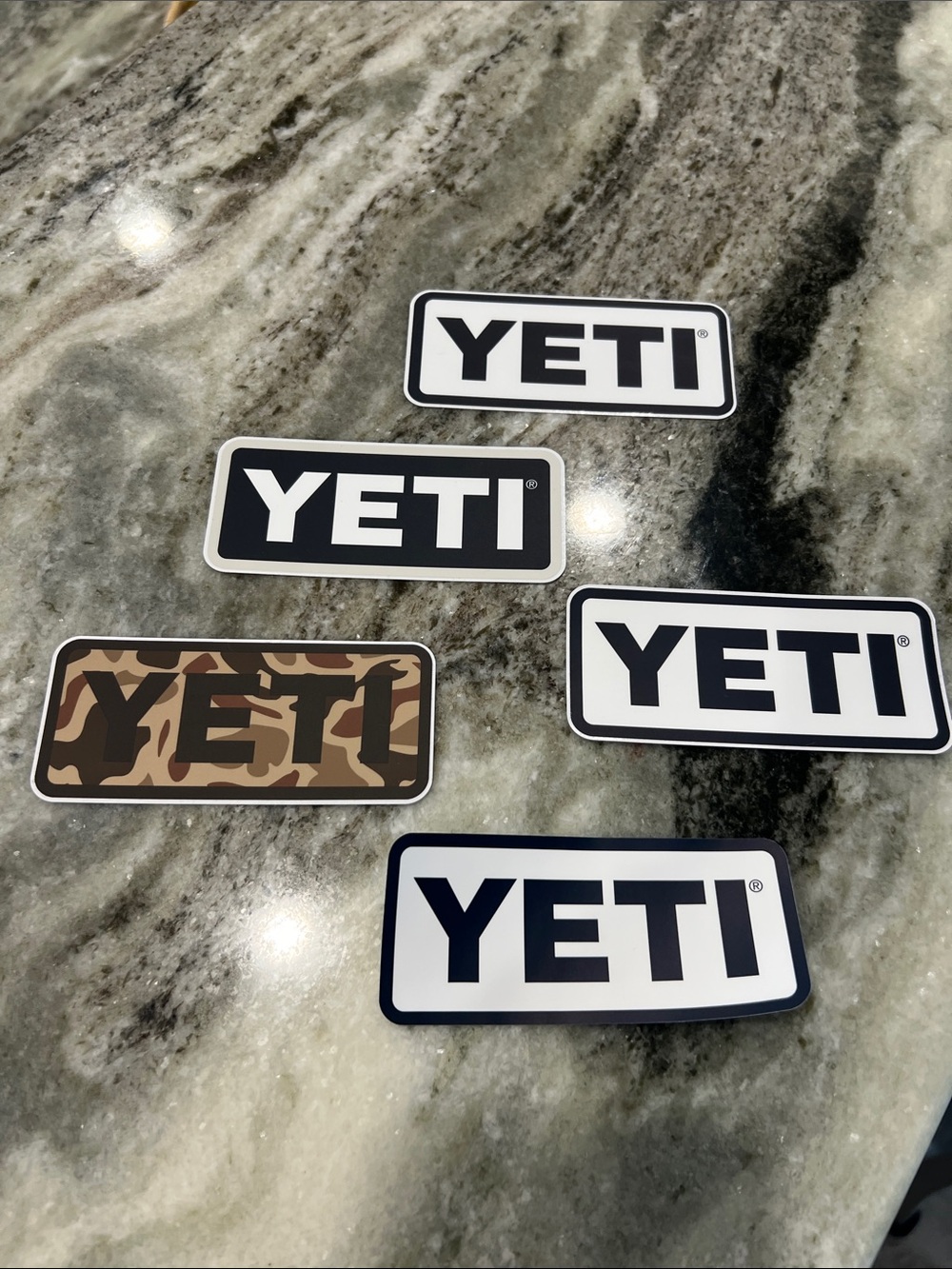 5 pack YETI stickers